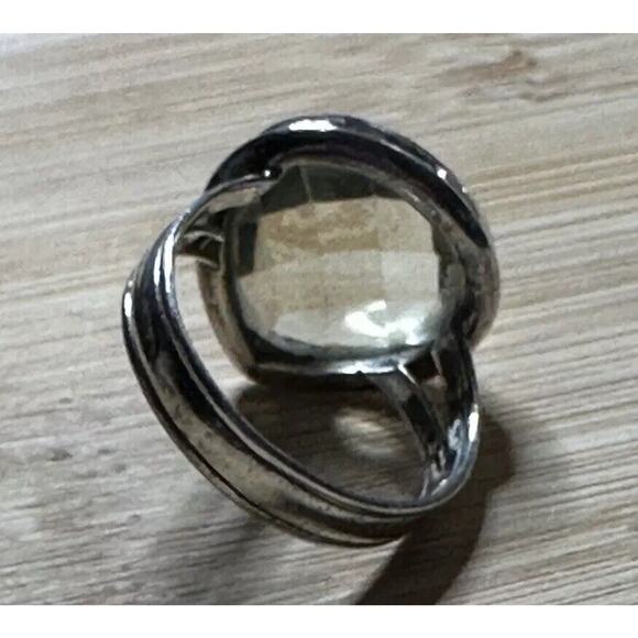 Natural Lemon Topaz Gemstone Handmade 925 Sterling Silver Ring Size 8 - Picture 2 of 4